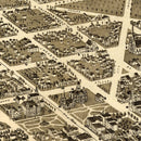 Vintage Map of Sandusky, Ohio 1883