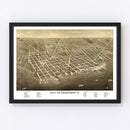 Vintage Map of Sandusky, Ohio 1883