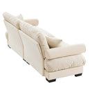 Modern Sofa With Bolstered Armrests And Pillows by HouseOfZazla