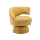 360 Degree Swivel Cuddle Barrel Accent Chairs, Round Armchairs with Wide Upholstered, Fluffy Fabric Chair for Living Room, Bedroom, Office, Waiting Rooms