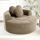 Round Sofa Bed with Memory Foam Sectional Couch for Living Room by HouseOfZazla