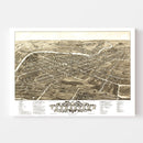 Vintage Map of Youngstown, Ohio 1882