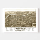 Vintage Map of Yougstown, Ohio 1882