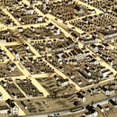 Vintage Map of Attica, Indiana 1869