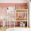 Loft Bed With Roof, Window, Guardrail, Ladder by Unique Piece Furniture