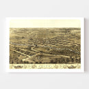 Vintage Map of Delphi, Indiana 1868