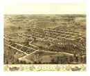 Vintage Map of Delphi, Indiana 1868