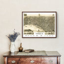 Vintage Map of Evansville, Indiana 1888