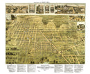 Vintage Map of Greencastle, Indiana 1886