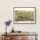 Vintage Map of Kokomo, Indiana 1868