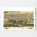 Vintage Map of Kokomo, Indiana 1868