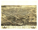 Vintage Map of Kokomo, Indiana 1868