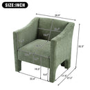 Barrel Accent Chair With Enclosed Arms