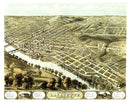 Vintage Map of Lafayette, Indiana 1868