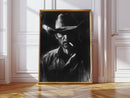 Midnight Cowboy in Charcoal Shadows