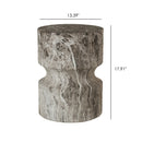 Outdoor Geometric Round End Table - Marble by HouseOfZazla