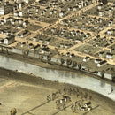 Vintage Map of Peru, Indiana 1868