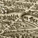 Vintage Map of South Bend, Indiana 1866