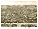 Vintage Map of South Bend, Indiana 1866