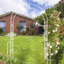 Metal Garden Arch W55'' x H94.5'' - Cream White Outdoor Arbor by HouseOfZazla