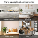 4-Tier Glass Display Cabinet, Double Door Glass Cabinet, Four Partitions, Two Locks, Floor Standing Storage Cabinet for Living Room, Bedroom, Showroom and Office, White, 31.5"L x 14.2"W x 66.3"H