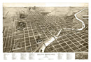 Vintage Map of South Bend, Indiana 1890