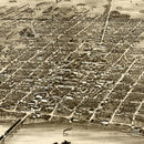 Vintage Map of Terre Haute, Indiana 1880