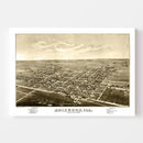 Vintage Map of Abingdon, Illinois 1874