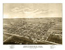 Vintage Map of Abingdon, Illinois 1874
