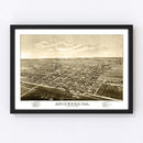 Vintage Map of Abingdon, Illinois 1874