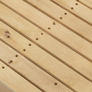 7' Wooden Garden Bridge with Safety Rails, Backyard Footbridge for Ponds, Creeks, Streams, Natural