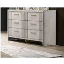 6 Drawer Storage Dresser Furniture - Antique White by HouseOfZazla