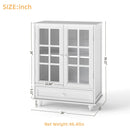 Minimalist Buffet Cabinet With Double Glass Doors And Drawer by HouseOfZazla