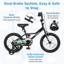 16 Inch Kids Bike Adjustable for 4-7 Years Old with Low-Step Frame by LJGDeals
