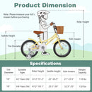 18 Inch Kids Bike Adjustable Bicycle with Reflectors and Bell for Children 4-8 Years Old-18 inches by LJGDeals