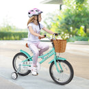 18 Inch Kids Bike Bicycle with Training Wheels and 2 Brake System Ages 4-8 Years Old-18 inches