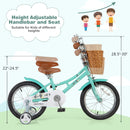 18 Inch Kids Bike Bicycle with Training Wheels and 2 Brake System Ages 4-8 Years Old-18 inches