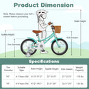 18 Inch Kids Bike Bicycle with Training Wheels and 2 Brake System Ages 4-8 Years Old-18 inches