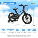 16 Inch Kids Bike Lightweight with 2 Removable Training Wheels for Aged 4-7-16 inches by DirectDeals