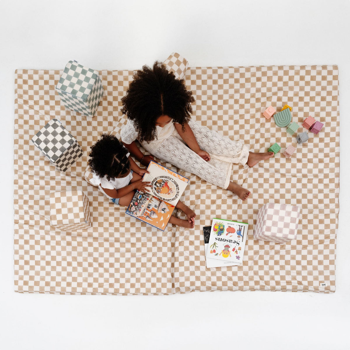 Checker Toffee Organic Cotton Mat, photo 14 of 18
