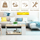 Coffee Table Sofa Side Table with Storage Shelves by LJGDeals