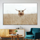 Texas Longhorn Wall Art Canvas Print – Framed Lone Cattle by MyGreatCanvas | Canvas Wall Art Prints | Photo Prints & Wall Decor