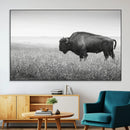 Bison in Prairie Wall Art Canvas Print – Framed Rustic by MyGreatCanvas | Canvas Wall Art Prints | Photo Prints & Wall Decor