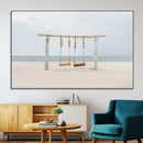 Beach Swing Wall Art Canvas Print – Framed Quiet Beach Art by MyGreatCanvas | Canvas Wall Art Prints | Photo Prints & Wall Decor
