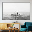 Black White Ocean Wall Art Canvas Print – Framed Monochrome by MyGreatCanvas | Canvas Wall Art Prints | Photo Prints & Wall Decor