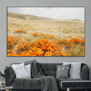 Golden Wildflowers Wall Art Canvas Print – Framed Hills by MyGreatCanvas | Canvas Wall Art Prints | Photo Prints & Wall Decor