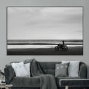 Motorcycle Beach Wall Art Canvas Print – Framed Vintage by MyGreatCanvas | Canvas Wall Art Prints | Photo Prints & Wall Decor