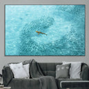 Fish Swarm Wall Art Canvas Print – Framed Marine Life Art by MyGreatCanvas | Canvas Wall Art Prints | Photo Prints & Wall Decor