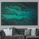 Ocean Surf Wall Art Canvas Print – Framed Vibrant Blue by MyGreatCanvas | Canvas Wall Art Prints | Photo Prints & Wall Decor