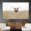 Texas Longhorn Wall Art Canvas Print – Framed Lone Cattle by MyGreatCanvas | Canvas Wall Art Prints | Photo Prints & Wall Decor
